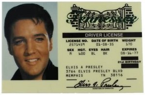  Elvis' Old Driver's License