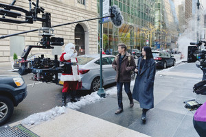 Hailee Steinfeld and Jeremy Renner on the set of Hawkeye || Downtown Manhattan || December 10, 2020