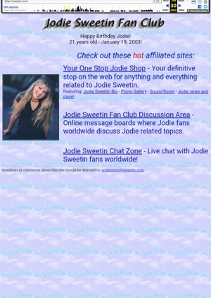 Jodie sweetin 팬 club archive