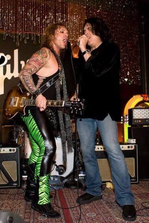  Paul Stanley and Steel panter, panther ~Beverly Hills, California...December 15, 2008 (Gibson Showroom)