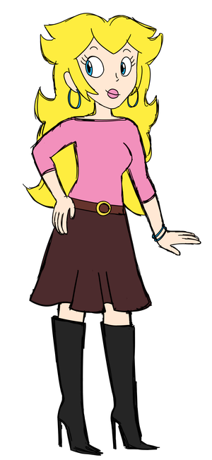  Princess आड़ू, पीच - Ralph Lauren Style (Colored Sketch)
