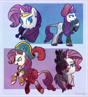  Rarity's outfits