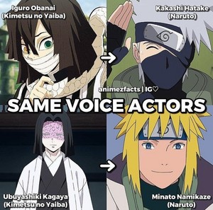  Same voice actors! (Anime)