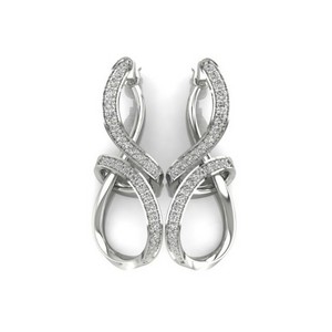  Wincy 0.32ct Diamond Hoop Earrings
