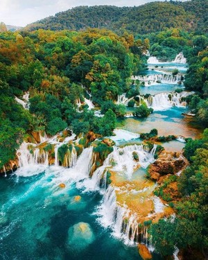  beautiful waterfall scenery 🌊🌸🌼