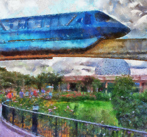  Epcot Center And Disney Monorail