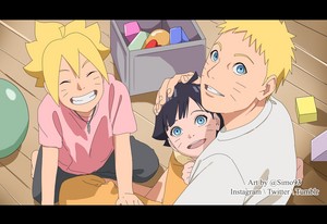  火影忍者 with his kids