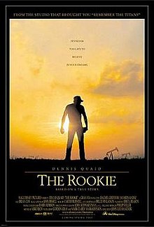  Movie Poster 2002 Disney Film, The Rookie