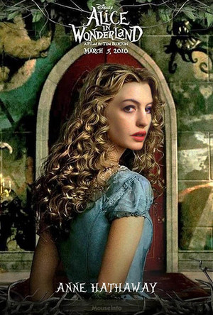  Anne Hathaway 2010 Movie Poster Alice In Wonderland