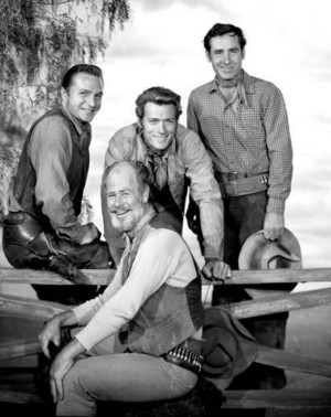  Clint, Eric, Sheb and Paul || Rawhide premiered January 9, 1959 and ran for 8 seasons