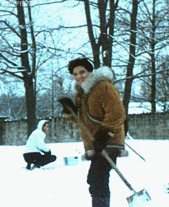  Elvis Shoveling Snow