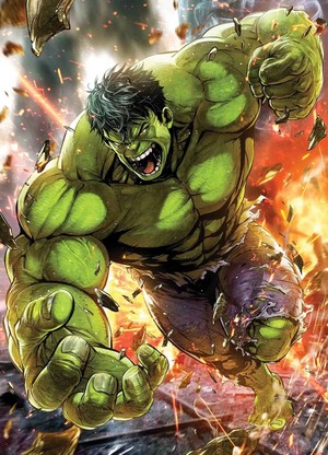  Hulk || Marvel Battle Lines Variant Covers || Super 超能英雄 Collection (Art 由 Yoon Lee)