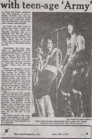  Ciuman ~Bloomington, Minnesota...February 6, 1977 (Rock and Roll Over Tour)
