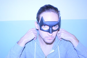 Nikita Xlson137 in a batman mask at the entrance