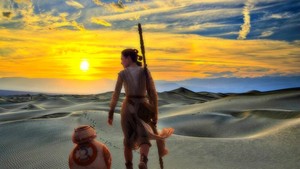  Rey & BB8 achtergrond