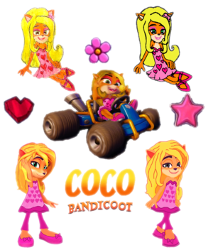  Sweet Coco Bandicoot Valentine Обои
