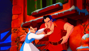 Walt Disney Gifs - Princess Belle & Gaston