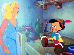 Walt Disney Gifs - The Blue Fairy & Pinocchio