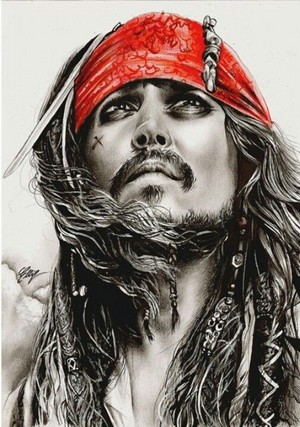  Walt Disney peminat Art - Captain Jack Sparrow