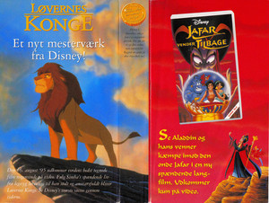 Walt Disney Promotional Ads - The Lion King & Aladdin: The Return of Jafar