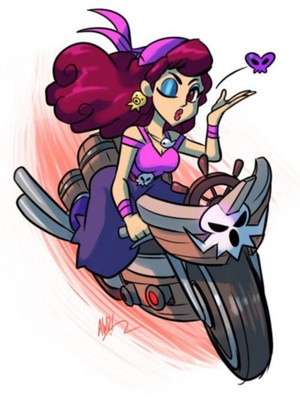 Captain syrup in motorcycle