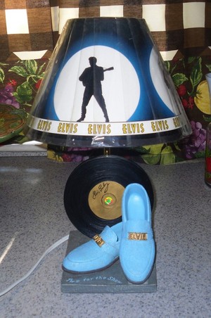  Elvis Presley Blue Suede Shoes Lamp