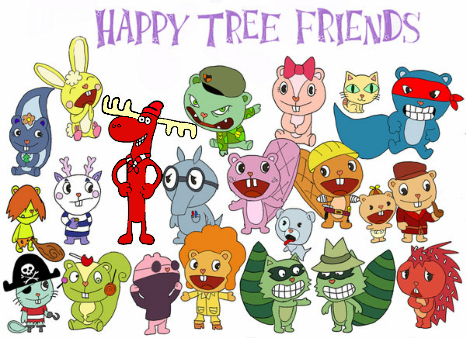 Happy tree friends 2016. Зе Хэппи три френдс. Имена персонажей из Хэппи три френдс. Хеппи три френд персонажи.
