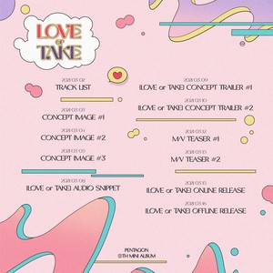  pentágono 11th Mini Album [LOVE o TAKE] Comeback Scheduler