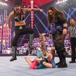  Raw 2/22/2021 ~ পুডিংবিশেষ Flair/Asuka vs Shayna/Nia Jax