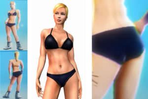  SSX 3 Elise Riggs Hot pants + Nice huh = đồ bơi, áo tắm (Bathsuit) Bikini.