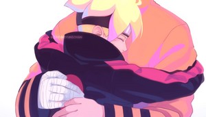  boruto hugs Naruto