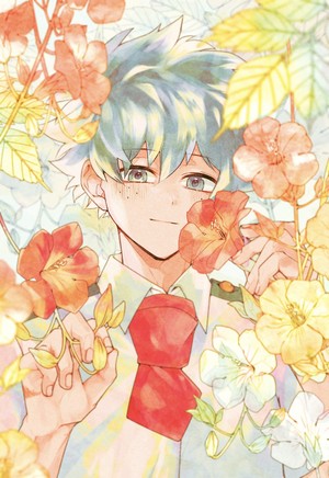 deku with flowers