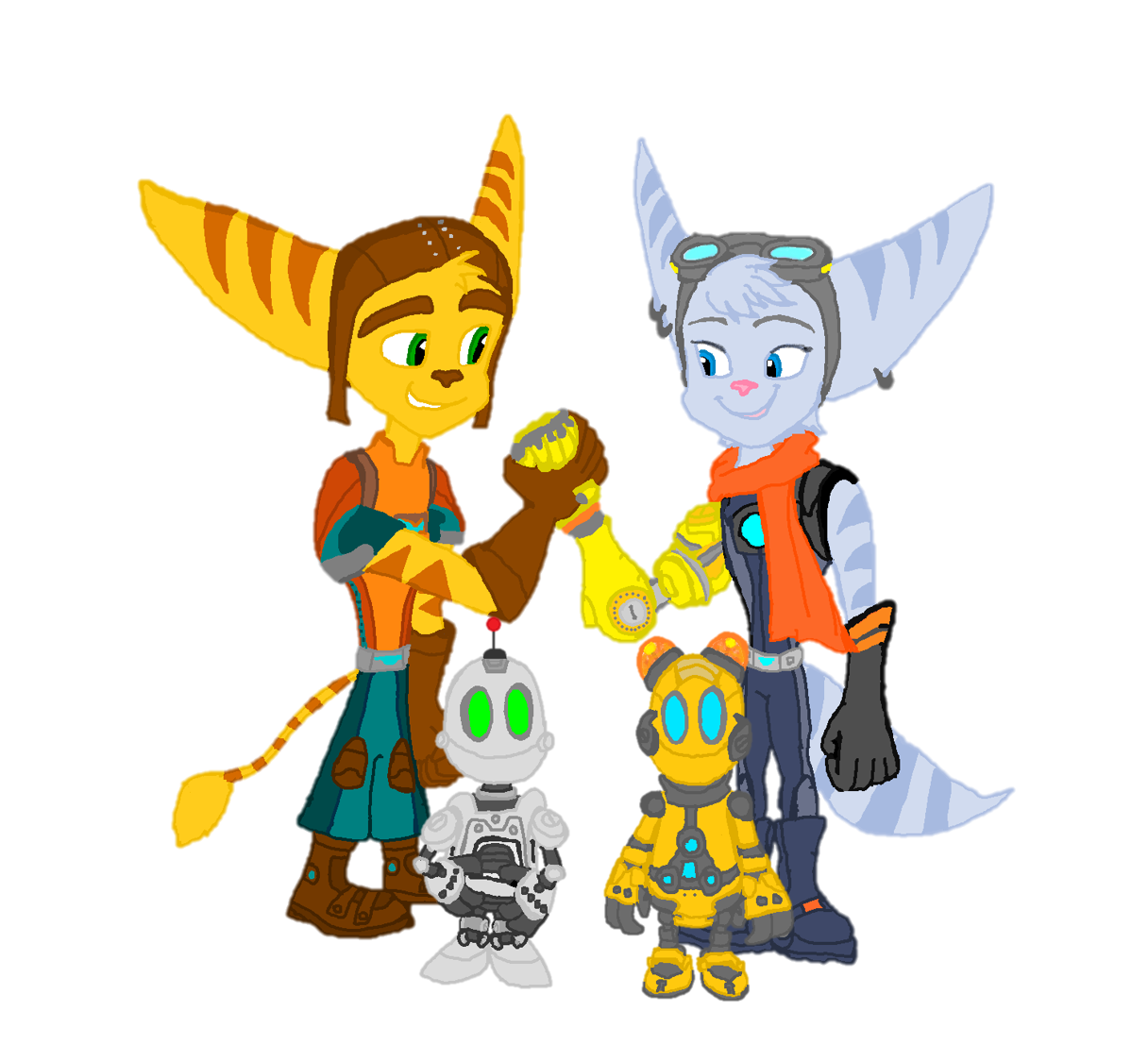 ! ! !  Ratchet and Clank and Rivet and Kit..,,