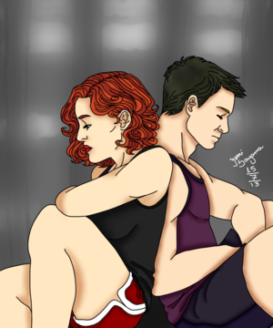 Clint/Natasha Drawing - Love Is For Children