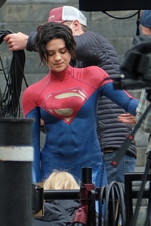  First look at Sasha Calle as Supergirl on the set of The Flash