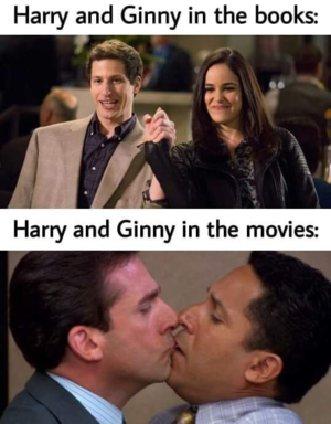Harry  and Ginny:  Books vs. Movies