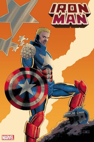  Iron Man no.10 || Captain America 80th Anniversary Variant Cover