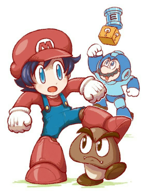 Mega Man and Mario Outfit Swap