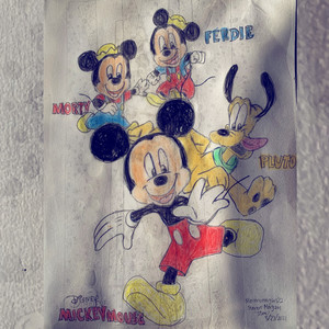  Mickey Mouse, Pluto, Morty and Ferdie.