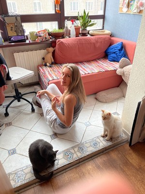  My friend elena Nadeina with her cats 23/05/2021