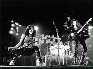  Paul and Gene ~Long Beach, California...May 31, 1975 (Dressed to Kill Tour)