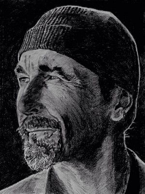  Pencil drawing of The Edge