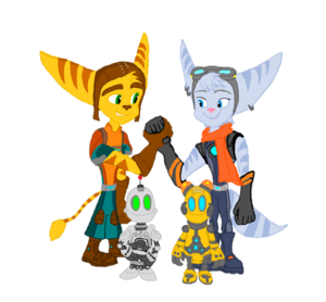 RATCHET AND CLANK RIFT APART(Ratchet, and Rivet and Kit Working Team Together.),,. Normal.4
