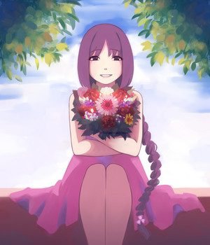  Sumire with flowers🌹