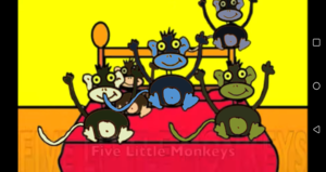TheHappyApe Fïve Lïttle Monkeys Jumpïng On The Bed Chïldren's Song