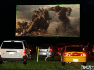  They watching Godzilla vs. Kong