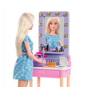  Barbie: Big City, Big Dreams - Malibu búp bê barbie Doll and Vanity Playset