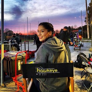  Behind the scenes with Alaqua Cox (Echo) on the set of Hawkeye