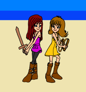  Kairi and Selphie Friends Practice Training.