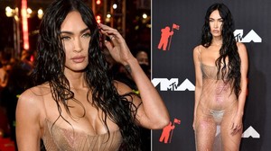  Megan fuchs sends Fans into a frenzy with see-through dress at the MTV VMAs